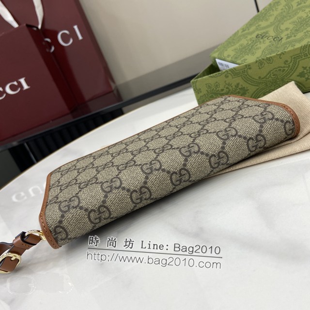 Gucci專櫃古馳最新款Emblem系列拉鏈長夾錢包 jh2410型號：821803